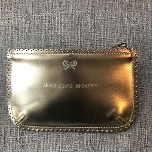 Anya Hindmarch Gold, Scallop Edged Wallet/Pouch